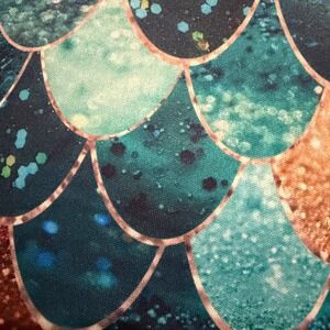 Art of Lunch Insulated Lunch Tote Scallop Print Reusable Bag Peacock Bamboo